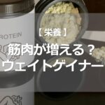 筋肉が増える？ウェイトゲイナー